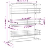  Izvlačna žičana košara srebrna 47 x 15 5 x 55 5 cm | shoptok.hr