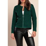 Fenzy Pleteni Kardigan S Kariranim Uzorkom, Zelene Boje | shoptok.hr