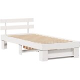 vidaXL krevetna konstrukcija bijelo 75 x 190 cm čvrsta borova drva | shoptok.hr