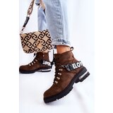 Boto Suede Warm Boots With A Belt Dark Brown Aurelio | ePonuda.com