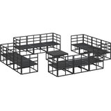  Sjedeća garnitura za vrt 13 pcs Crna Metal | shoptok.hr