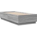  Krevetna konstrukcija s LED svjetlom Siva Sonoma 80 x 200 cm | shoptok.hr
