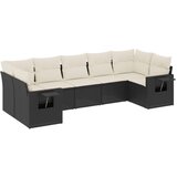  7-dijelni set vrtnih sofa od poliratana s jastucima crni | shoptok.hr