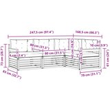  Set vanjskih sofa 4 kom. Prirodna i bež | shoptok.hr