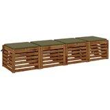  Jastučići za sjedalo od 4 dijela SOEST 4 kom. 100% poliester - Maslinasta zelena (melange) 50 x 50 x 3 cm 4 | shoptok.hr