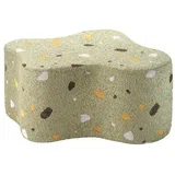 zeleni dječji tabure od bouclé tkanine/od šenila terrazzo cloud