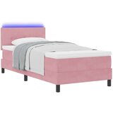  Uzglavlje s madracem i LED svjetlom ružičasto 100x200 cm baršun | shoptok.hr