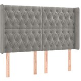  Uzglavlje svjetlosivo 147 x 16 x 118/128 cm baršunasto | shoptok.hr