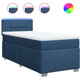  Krevet s oprugama i madracem plavi 100 x 200 cm od tkanine | shoptok.hr