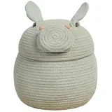 Svetlo modra tekstilna otroška škatla za shranjevanje ø 25x30 cm Henry the Hippo –