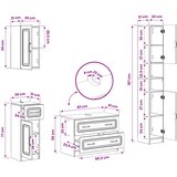  Set kupaonskih ormara od 4 dijela UTRECHT Staro drvo | shoptok.hr
