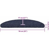  Prostirke za stepenice samoljepljive 20 kom 56x17x3 cm plave poluokrugle | shoptok.hr