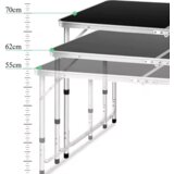  Sklopivi stol u obliku kovčega 120x60cm - crni | Shoptok.si