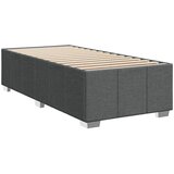 Krevet s box springom madracem i LED-om Tamnosiva 90 x 190 cm - Tamnosiva Jjedan Dizajn s rombovima | shoptok.hr