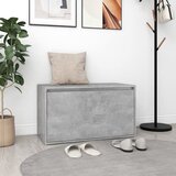  Klupa za hodnik 80 x 40 x 45 cm boja betona konstruirano drvo | shoptok.hr