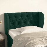  Uzglavlje s ušima tamnozeleno 83x23x78/88 cm baršunasto | shoptok.hr