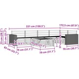  Set vanjskih sofa 6 kom. Prirodna Čvrsto drvo akacije | shoptok.hr