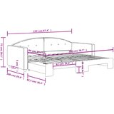  Dnevni krevet na razvlačenje svjetlosivi 90 x 200 cm baršunasti | shoptok.hr