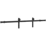 vidaXL Komplet opreme za drsna vrata 152 cm jeklo črne barve | Shoptok.si
