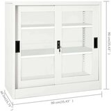 vidaXL s kliznim vratima bijeli 90 x 40 x 90 cm čelični | shoptok.hr