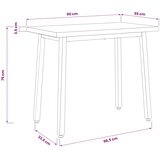  90 x 55 x 75 cm Čvrsto drvo akacije Tamno smeđa i crna - tamno smeđa i crna 90 x 55 x 75 cm Živi rub | shoptok.hr