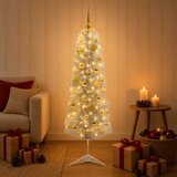  Umjetno usko božićno drvce s kuglicom 150 cm 150 LED lampica | shoptok.hr