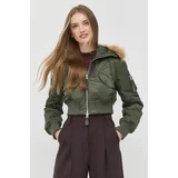 Max&co. Bomber jakna za žene, boja: zelena, za zimu, oversize