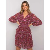 RUE PARIS Dress-WN-SK-21049.38X-burgundy | Shoptok.si