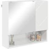 vidaXL ogledalna omara s polico bela z visokim sijajem 59 x 17 x 55 cm | Shoptok.si