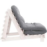  Futon na razvlačenje s madracem bijeli 80x206x11 cm borovina | shoptok.hr