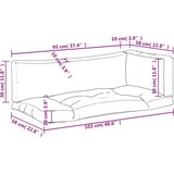  Jastuci za palete 3 kom sivi od tkanine | shoptok.hr