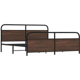 Metalni okvir kreveta bez madraca smeđa boja hrasta 183x213 cm | shoptok.hr