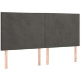  Uzglavlje tamnosivo 200x5x118/128 cm baršunasto | shoptok.hr