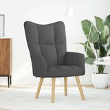 vidaXL Stol za sproščanje temno sivo blago | Shoptok.si