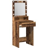  Toaletni stol s LED svjetlima - stari drvo 50x41x135 cm | shoptok.hr