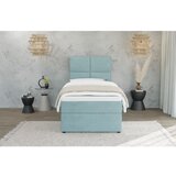 Ropez Svijetlo plavi tapecirani krevet s prostorom za odlaganje s podnicom 100x200 cm Lena – | shoptok.hr