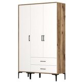 Hanah home kumsal st - walnut, white walnutwhite wardrobe | ePonuda.com