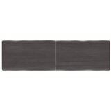 vidaXL Mizna plošča temno siva 140x40x6 cm obdelana trdna hrastovina | Shoptok.si