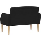  Ljubavni kauč s gumbima Crna 116 x 67 x 80 cm Tkanina | Eponuda.ba