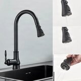 EYN Rustikalna izvlečna kuhinjska armatura | Antična pipa KS1448 — Črna | Shoptok.si