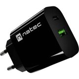 Natec WALL CHARGER RIBERA 1X USB-A + 1X USB-C 20W BLACK Cijene