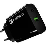 WALL CHARGER RIBERA 1X USB-A + 1X USB-C 20W BLACK
