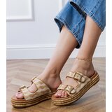 Gemre Beige flip-flops with buckles on straps Rider | ePonuda.com