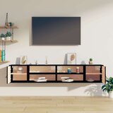  Zidni ormarići 2 kom crni 80 x 30 x 30 cm od masivne borovine | shoptok.hr