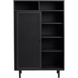 Unique Furniture Crni metalni ormarić s kliznim vratima 90x140x40 cm Veep – | shoptok.hr