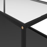  Stolić za kavu prozirni i crni 100 x 50 x 35 cm kaljeno staklo | shoptok.hr