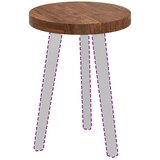 vidaXL Nepremična površina Temno rjava Ø 40 x 4 cm Trda hrastovina | Shoptok.si