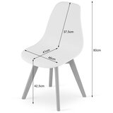  Set od 4 KITO stolice - siva | shoptok.hr