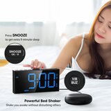 MESQOOL digitalna budilka z močno vibracijo za trdne spance in naglušne | Shoptok.si