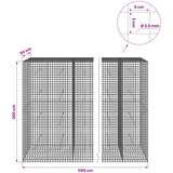  Gabion s žicom debljine 3,5 mm i mrežom 5x5 cm 1150x50x200 cm Slike